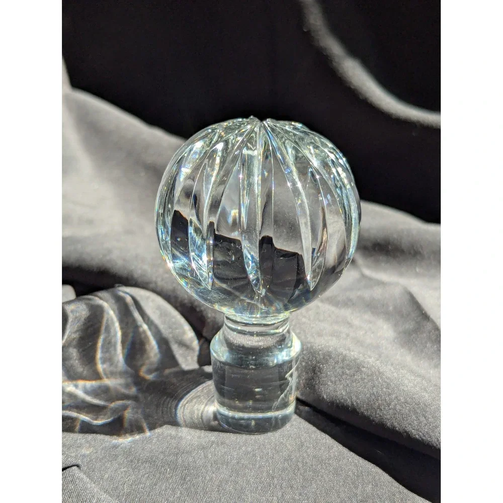 Vintage Crystal Decanter Stopper Clear Glass Replacement 3.5 Inch 17mm Base